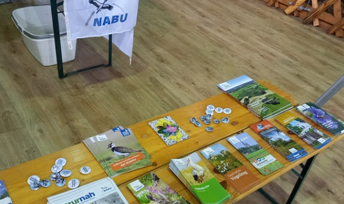 Auch Flyer, Postkarten und Sticker hatten wir mit – Foto: Katja Barth
