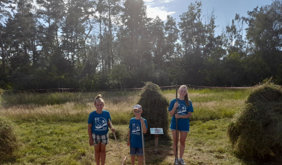 Unsere JuNas nach erfolgreich getaner Arbeit Foto: Biberhof-Team